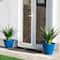 Glitzhome® Round Faux Ceramic Pot Plastic Planter Set